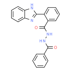 ChemSpider 2D Image | 2-(1H-Benzimidazol-2-yl)-N'-benzoylbenzohydrazide | C21H16N4O2