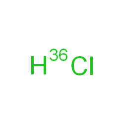 ChemSpider 2D Image | (~36~Cl)Hydrogen chloride | H36Cl