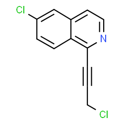 ChemSpider 2D Image | 6-Chloro-1-(3-chloro-1-propyn-1-yl)isoquinoline | C12H7Cl2N