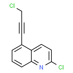 ChemSpider 2D Image | 2-Chloro-5-(3-chloro-1-propyn-1-yl)quinoline | C12H7Cl2N