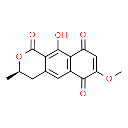ChemSpider 2D Image | (3R)-10-Hydroxy-7-methoxy-3-methyl-3,4-dihydro-1H-benzo[g]isochromene-1,6,9-trione | C15H12O6