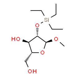 ChemSpider 2D Image | Methyl 2-O-(triethylsilyl)-alpha-D-arabinofuranoside | C12H26O5Si