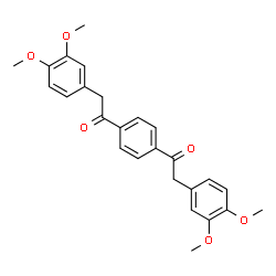 ChemSpider 2D Image | 1,1'-(1,4-Phenylene)bis[2-(3,4-dimethoxyphenyl)ethanone] | C26H26O6