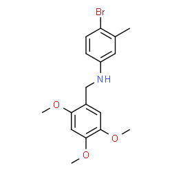 ChemSpider 2D Image | 4-Bromo-3-methyl-N-(2,4,5-trimethoxybenzyl)aniline | C17H20BrNO3