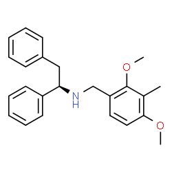 ChemSpider 2D Image | (1R)-N-(2,4-Dimethoxy-3-methylbenzyl)-1,2-diphenylethanamine | C24H27NO2