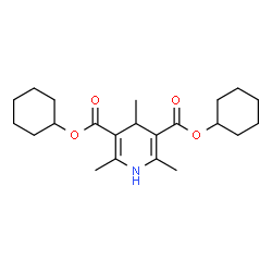 ChemSpider 2D Image | Dicyclohexyl 2,4,6-trimethyl-1,4-dihydro-3,5-pyridinedicarboxylate | C22H33NO4