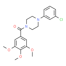 ChemSpider 2D Image | [4-(3-Chlorophenyl)-1-piperazinyl](3,4,5-trimethoxyphenyl)methanone | C20H23ClN2O4