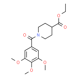 ChemSpider 2D Image | Ethyl 1-(3,4,5-trimethoxybenzoyl)-4-piperidinecarboxylate | C18H25NO6