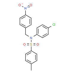 ChemSpider 2D Image | N-(4-Chlorophenyl)-4-methyl-N-(4-nitrobenzyl)benzenesulfonamide | C20H17ClN2O4S