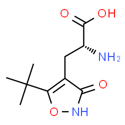 ChemSpider 2D Image | 3-(5-tert-Butyl-3-hydroxy-1,2-oxazol-4-yl)-D-alanine | C10H16N2O4