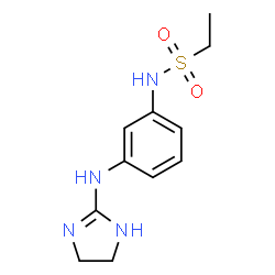 ChemSpider 2D Image | N-[3-(4,5-Dihydro-1H-imidazol-2-ylamino)phenyl]ethanesulfonamide | C11H16N4O2S