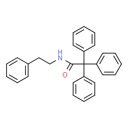 ChemSpider 2D Image | 2,2,2-Triphenyl-N-(2-phenylethyl)acetamide | C28H25NO