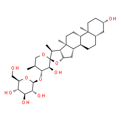 ChemSpider 2D Image | (3beta,5alpha,23S,24R,25S)-3,23-Dihydroxyspirostan-24-yl beta-D-glucopyranoside | C33H54O10