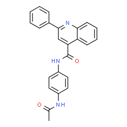 ChemSpider 2D Image | N-(4-Acetamidophenyl)-2-phenyl-4-quinolinecarboxamide | C24H19N3O2