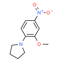 ChemSpider 2D Image | 1-(2-Methoxy-4-nitrophenyl)pyrrolidine | C11H14N2O3
