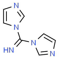 ChemSpider 2D Image | 1,1-Di(1H-imidazol-1-yl)methanimine | C7H7N5