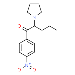 ChemSpider 2D Image | 1-(4-Nitrophenyl)-2-(1-pyrrolidinyl)-1-pentanone | C15H20N2O3
