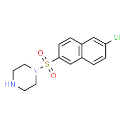 ChemSpider 2D Image | 1-[(6-Chloro-2-naphthyl)sulfonyl]piperazine | C14H15ClN2O2S