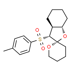 ChemSpider 2D Image | (2S,3R,3aS,7aS)-3-[(4-Methylphenyl)sulfonyl]decahydro-3H-spiro[1-benzofuran-2,2'-pyran] | C19H26O4S