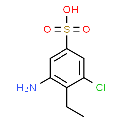 ChemSpider 2D Image | 3-Amino-5-chloro-4-ethylbenzenesulfonic acid | C8H10ClNO3S