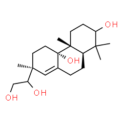 ChemSpider 2D Image | (5beta,9beta,10alpha,13alpha)-Pimar-8(14)-ene-3,9,15,16-tetrol | C20H34O4