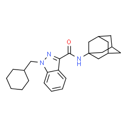 ChemSpider 2D Image | N-(Adamantan-1-yl)-1-(cyclohexylmethyl)-1H-indazole-3-carboxamide | C25H33N3O