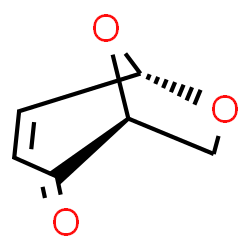 ChemSpider 2D Image | (1S,5S)-6,8-Dioxabicyclo[3.2.1]oct-3-en-2-one | C6H6O3