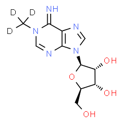 ChemSpider 2D Image | 1-(~2~H_3_)Methyladenosine | C11H12D3N5O4