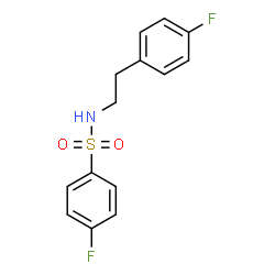 ChemSpider 2D Image | 4-Fluoro-N-[2-(4-fluorophenyl)ethyl]benzenesulfonamide | C14H13F2NO2S
