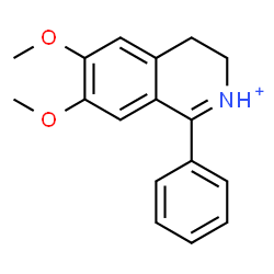 ChemSpider 2D Image | 6,7-Dimethoxy-1-phenyl-3,4-dihydroisoquinolinium | C17H18NO2