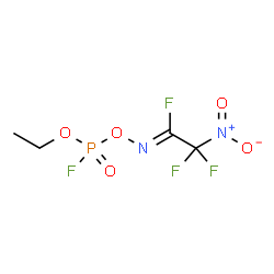 ChemSpider 2D Image | (1Z)-N-[ethoxy(fluoro)phosphoryl]oxy-2,2-difluoro-2-nitro-acetimidoyl fluoride | C4H5F4N2O5P