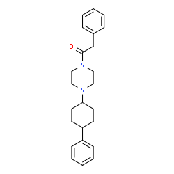 ChemSpider 2D Image | 2-Phenyl-1-[4-(4-phenylcyclohexyl)-1-piperazinyl]ethanone | C24H30N2O