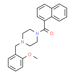 ChemSpider 2D Image | [4-(2-Methoxybenzyl)-1-piperazinyl](1-naphthyl)methanone | C23H24N2O2