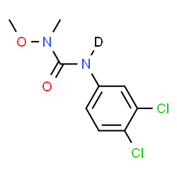 ChemSpider 2D Image | 3-(3,4-Dichlorophenyl)-1-methoxy-1-methyl(~2~H)urea | C9H9DCl2N2O2