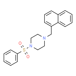 ChemSpider 2D Image | 1-(1-Naphthylmethyl)-4-(phenylsulfonyl)piperazine | C21H22N2O2S