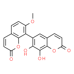 ChemSpider 2D Image | 7,8-Dihydroxy-7'-methoxy-2H,2'H-6,8'-bichromene-2,2'-dione | C19H12O7