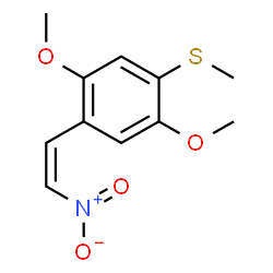 ChemSpider 2D Image | 1,4-Dimethoxy-2-(methylsulfanyl)-5-[(Z)-2-nitrovinyl]benzene | C11H13NO4S