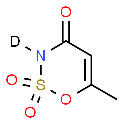 ChemSpider 2D Image | 6-Methyl(3-~2~H)-1,2,3-oxathiazin-4(3H)-one 2,2-dioxide | C4H4DNO4S