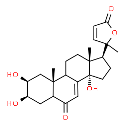 ChemSpider 2D Image | (2beta,3beta,9xi,20xi)-2,3,14-Trihydroxy-20,24-epoxychola-7,22-diene-6,24-dione | C24H32O6