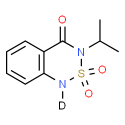 ChemSpider 2D Image | 3-Isopropyl(1-~2~H)-1H-2,1,3-benzothiadiazin-4(3H)-one 2,2-dioxide | C10H11DN2O3S
