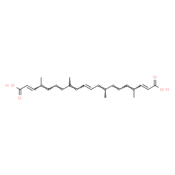 ChemSpider 2D Image | (2E,4E,6E,8E,10E,12E,14E,16E,18E)-4,8,13,17-Tetramethyl-2,4,6,8,10,12,14,16,18-icosanonaenedioic acid | C24H28O4