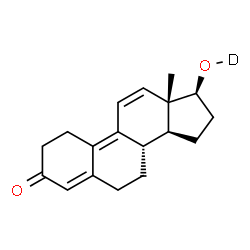 ChemSpider 2D Image | (17beta)-17-(~2~H)Hydroxyestra-4,9,11-trien-3-one | C18H21DO2
