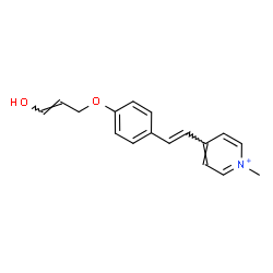 ChemSpider 2D Image | 4-[(E)-2-(4-{[(2E)-3-Hydroxy-2-propen-1-yl]oxy}phenyl)vinyl]-1-methylpyridinium | C17H18NO2
