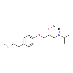 ChemSpider 2D Image | 1-[Isopropyl(~2~H)amino]-3-[4-(2-methoxyethyl)phenoxy]-2-propan(~2~H)ol | C15H23D2NO3