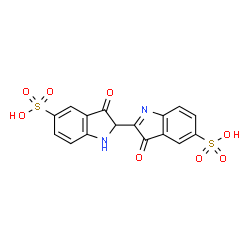 ChemSpider 2D Image | 3,3'-Dioxo-2,3-dihydro-1H,3'H-2,2'-biindole-5,5'-disulfonic acid | C16H10N2O8S2
