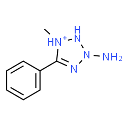 ChemSpider 2D Image | 3-Amino-1-methyl-5-phenyl-2,3-dihydro-1H-tetrazol-1-ium | C8H12N5