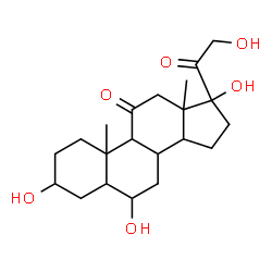 ChemSpider 2D Image | 3,6,17,21-Tetrahydroxypregnane-11,20-dione | C21H32O6