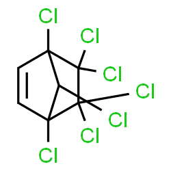 ChemSpider 2D Image | 1,4,5,5,6,6,7-Heptachlorobicyclo[2.2.1]hept-2-ene | C7H3Cl7