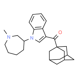 ChemSpider 2D Image | Adamantan-1-yl[1-(1-methyl-3-azepanyl)-1H-indol-3-yl]methanone | C26H34N2O