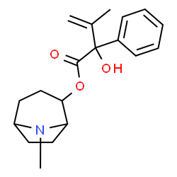 ChemSpider 2D Image | 8-Methyl-8-azabicyclo[3.2.1]oct-2-yl 2-hydroxy-3-methyl-2-phenyl-3-butenoate | C19H25NO3
